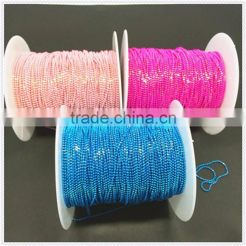 Factory Wholease Fashion Bead Chain Varicoloured Necklace, New Trendy For Clothes.