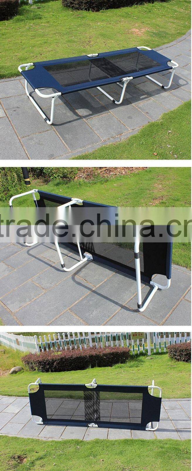 Outdoor portable metal folding beach bed
