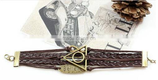 >>New arrival SW16498 promotion infinity leather charm bracelet/