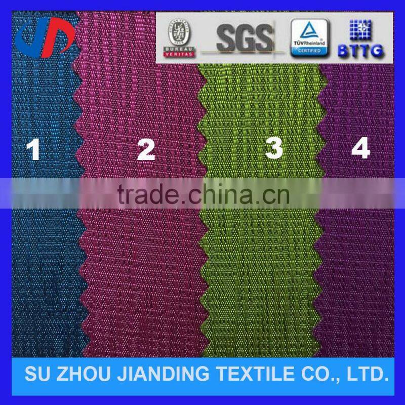 Polyester 300D Cationic Stripe Oxford Fabric with PU Coated for Handbag