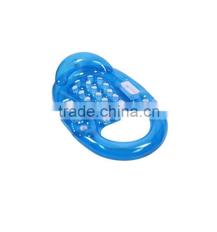 Transparent PVC inflatable floating water lounge