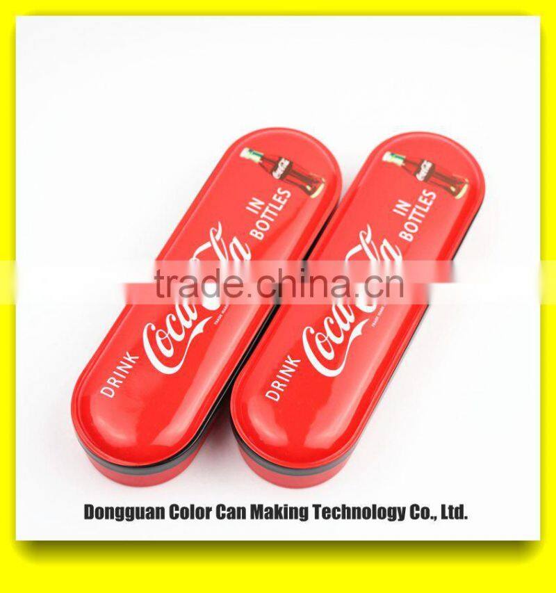 colorfull flat storage tin box