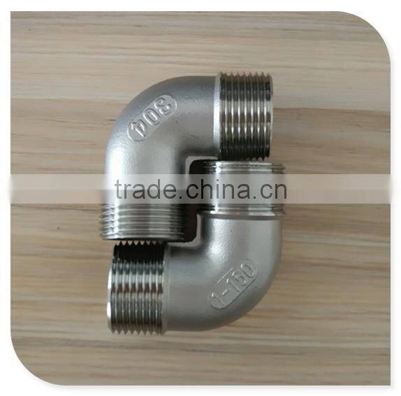 Stainless Steel Cast Elbow Connector 90 DEG Elbow Fitting Threaded Ends
