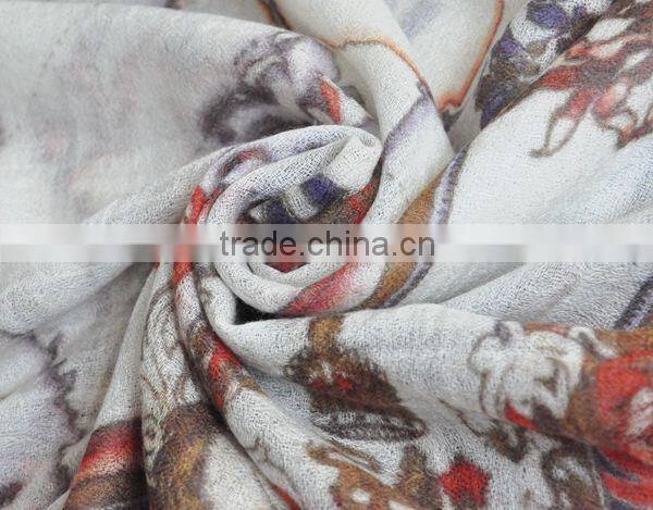 new products 2014 fashion digital print 100% cashmere pashmina scarfs