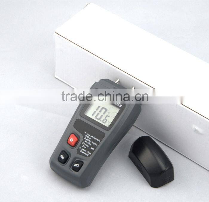 Digital wood moisture meter with 2 pin steel probe