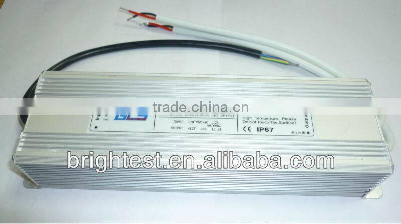 Constant current 250W LED drivers Waterproof IP67