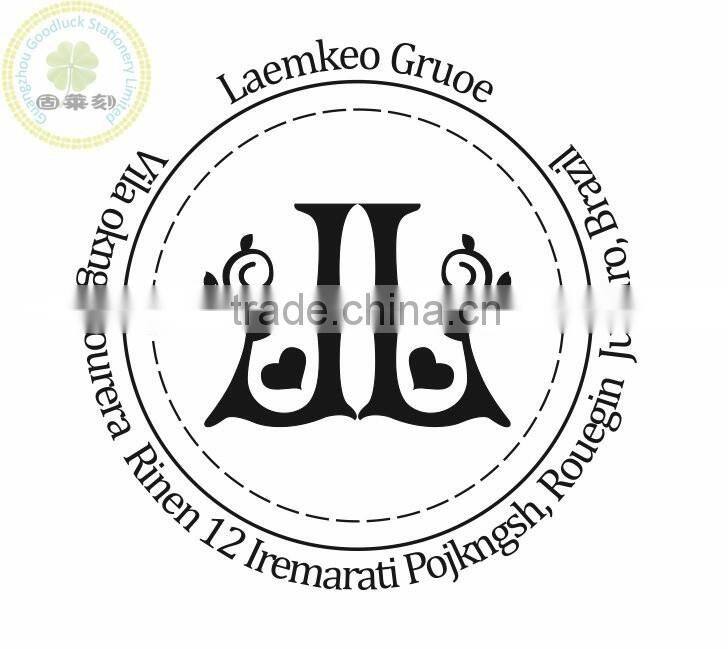 Hot sale rectangular monogram flash pre inking stamps