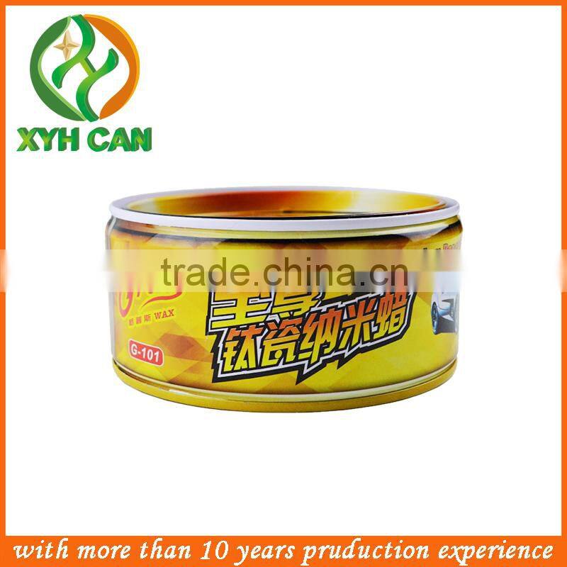 full color printed round car wax tin container,car wax can