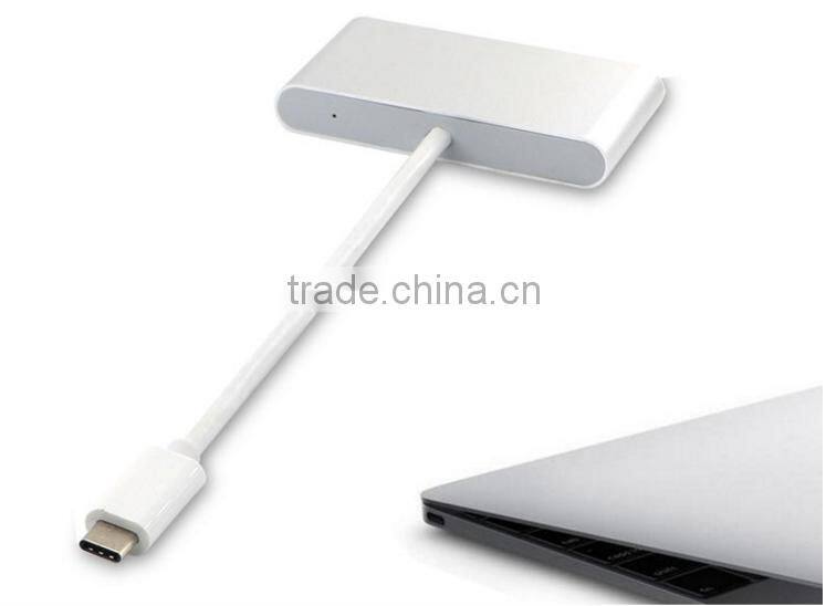 Type-C USB 3.0 3 in 1 Combo Hub for MacBook 12-Inch (with USB -C Charging Port)