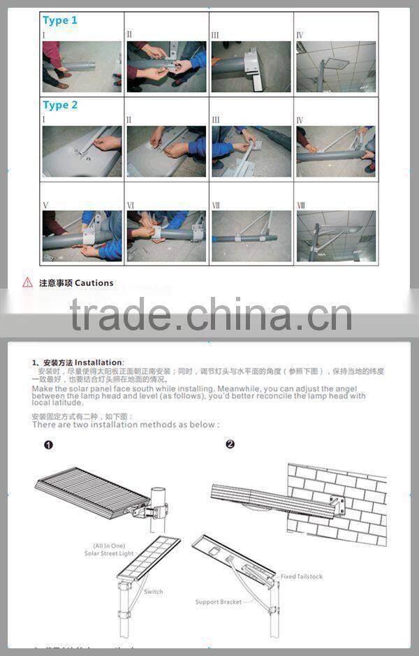 china supplier 4m Led led solar street light all in one