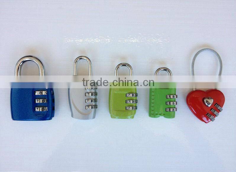 promotional TSA shape number lock for luggage bag