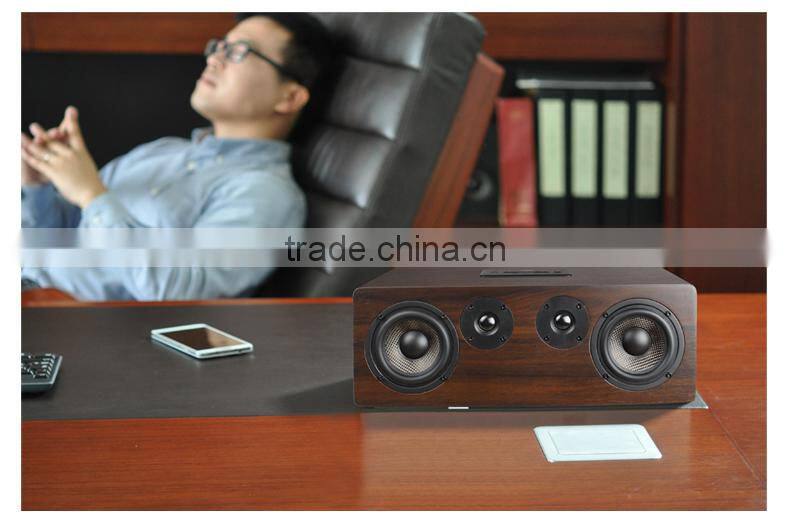 Wireless multi-function wooden HiFi Stereo DlAN WiFi airplay speaker