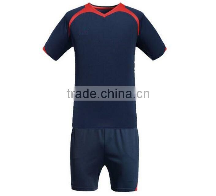 top quality nacy blue soccer uniforms soccer training sets