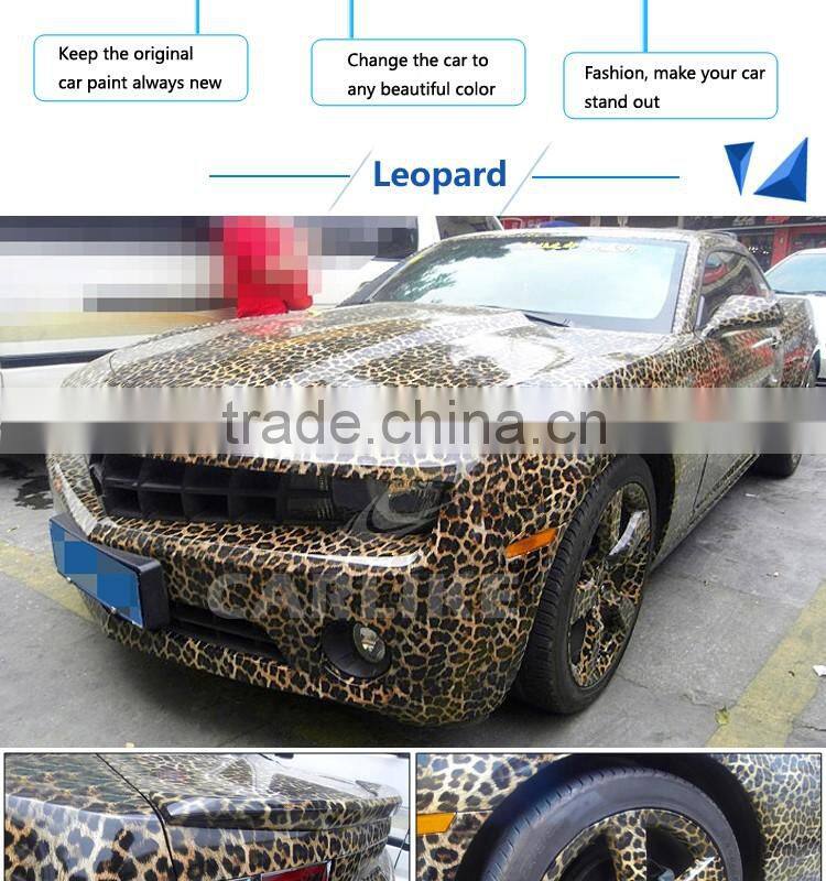 CARLIKE Waterproof Black Snake Skin Self Adhesive Sticker