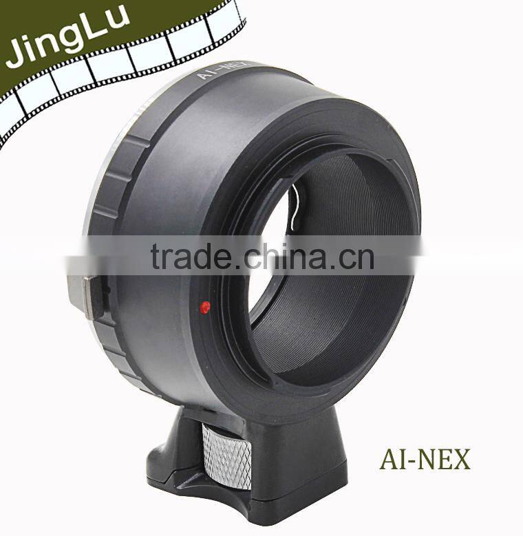 2015 new lens adapter with tripod for Nik AI mount lens to NEX body camera