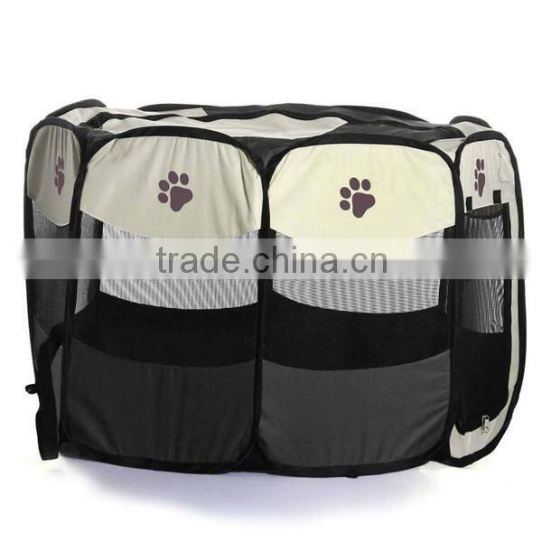 PAW printing Pet Playpen Dog Cat Soft Crate Cage Tent Travel Puppy Portable Exercise