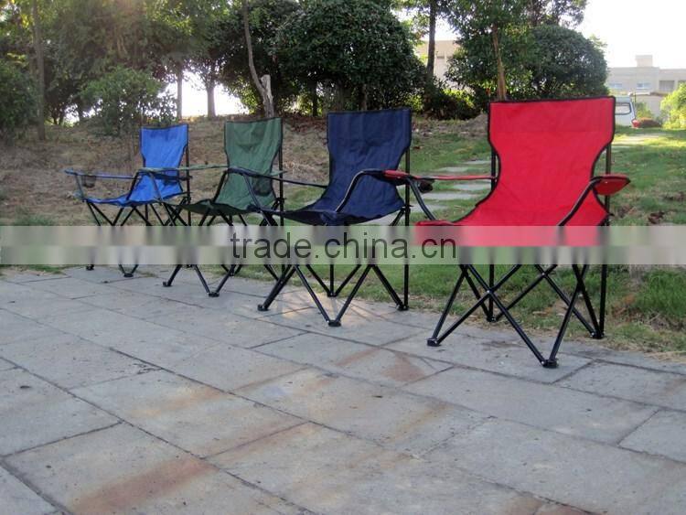 Portable folding 600 D PVC/PE Oxford Nylon Outdoor camping picnic beach foldable chair with carry bag on arm