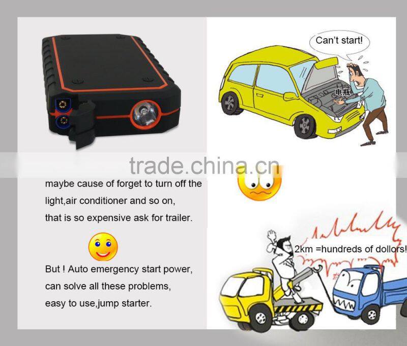 Lithium Battery jump starter China emergency charger factory