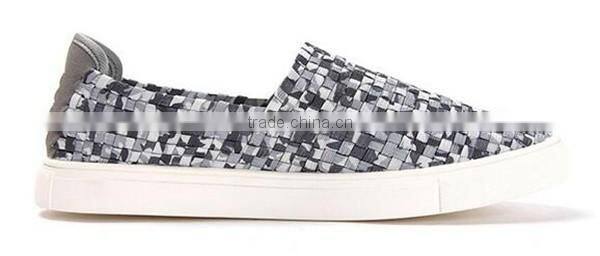 Handmade Elastic Woven Slip On Casual Shoes Men