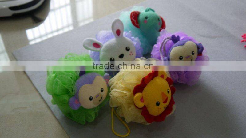 Mesh sponge shower ball exfoliating bath gloves colorful SLS006-02