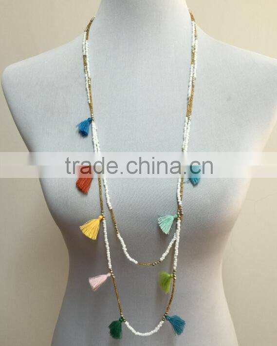 Mint Green Color Hollow Out Druzy Stone Pendant Crystal Beads Chain Necklace