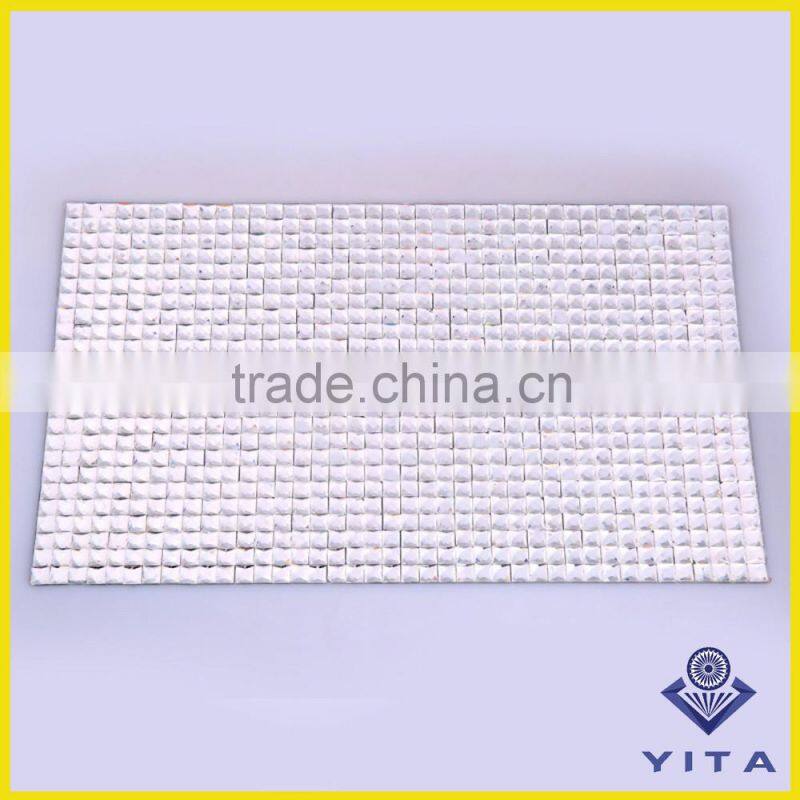 Factory price hotfix 8*8MM all glass rhinestone mesh sheet 24*40cm