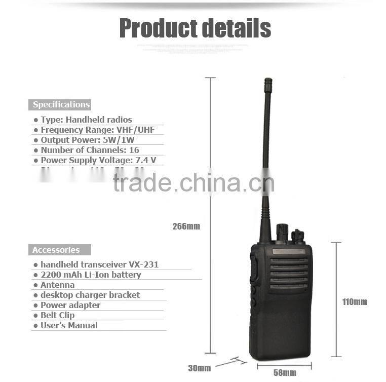 handheld walkie talkie fm transmitter VX-231 ham radio