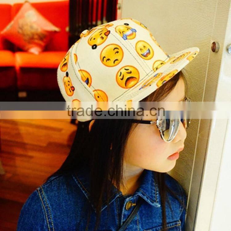 Fashion Cotton emoji Style Baseball Hats Kids emoji cap kids Emoji hat