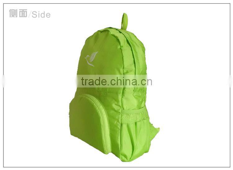 2014 outdoor orange ripstop nylon folding shopping bag