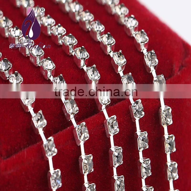 ss22 gold Single row Rhinestone cup chain for Garment Decoration Bags Nail Art