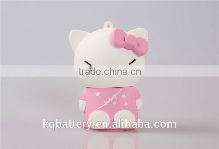 2015 toy gift pink cat portable power bank 2600mAh