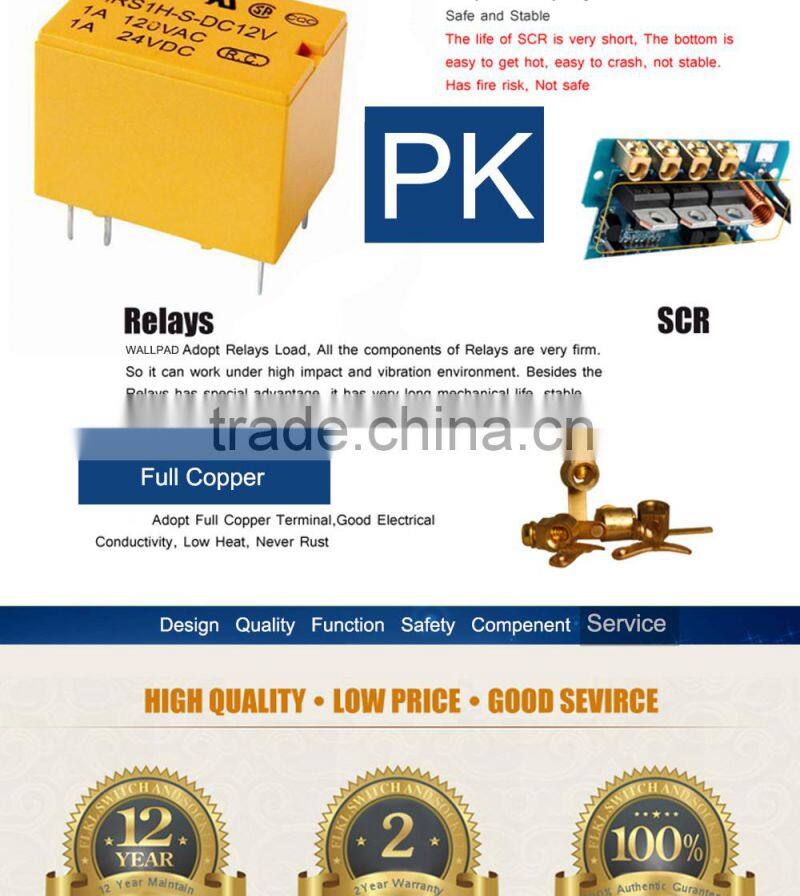 CE Approved Wallpad 86 Standard Brown Brushed Metal Frame LED BackLight 1Gang Touch Light Switch