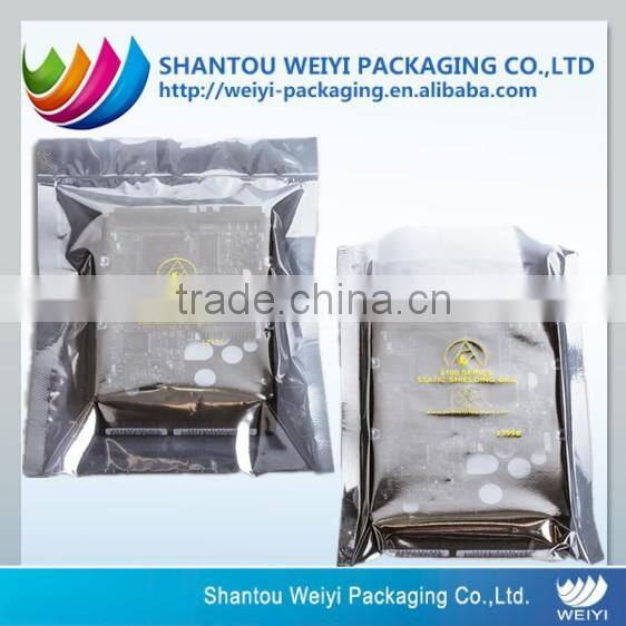 Custom anti-static transparent aluminum foil packaging bag for electronic component