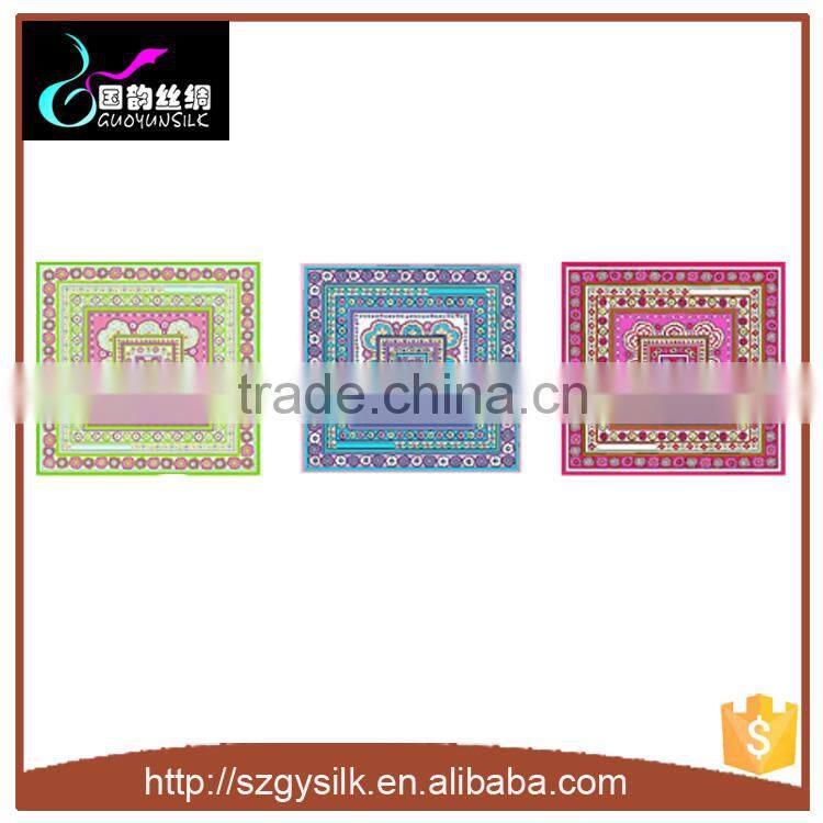 China top 10 silk scarf factory no Moq digital printing silk scarf