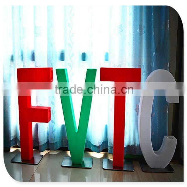 RGB 16 colors led letter sign, pretty alphabet letters use for billboard