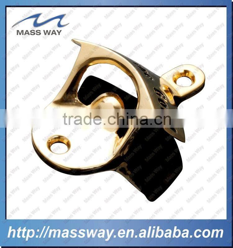 custom 3D red copper belt buckle shape antique copper bottle opener