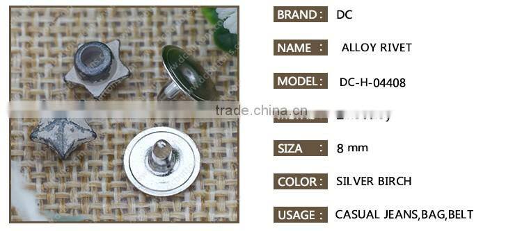 Manufacturer Supply Zinc Alloy Rivet for Leather Decorative Rivet for Jeans