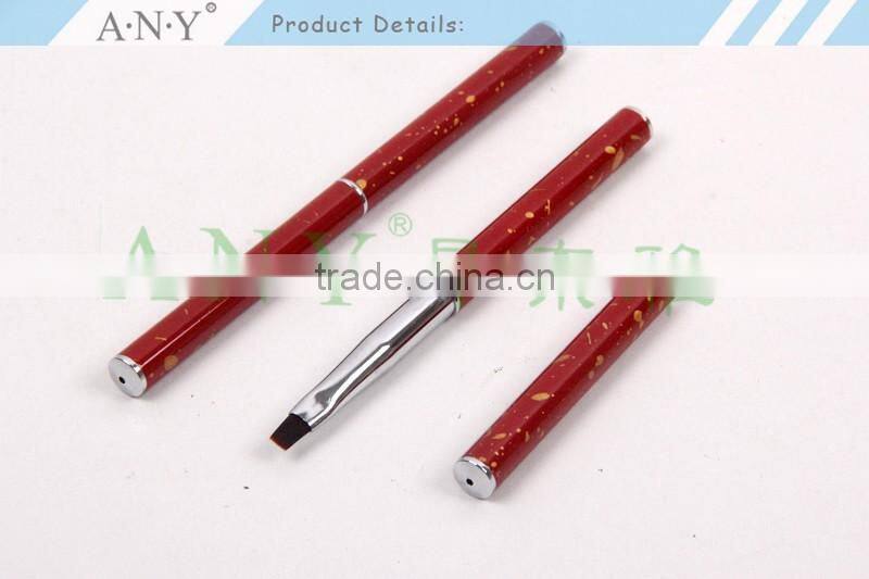 ANY New Arrival Mental Handle Pure Color Flat Hair Gel Nail Art Brush Hot Sale