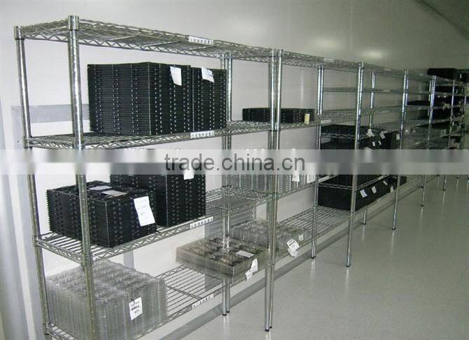 3 Tiers Chromed Metal Wire Shelving, Storage Rack