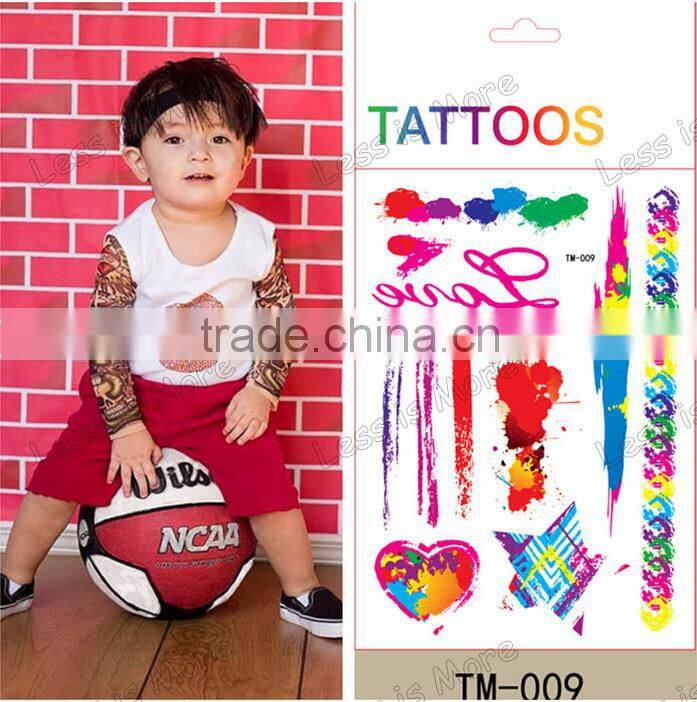 custom children temporary tatoo sticker & cartoon sticker manufacture