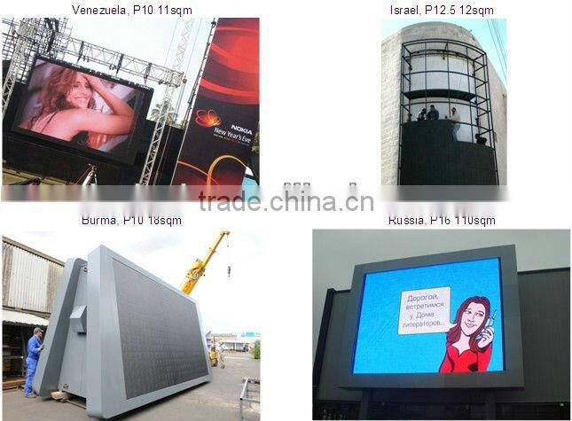 Shenzhen factory 1R1G1B P10 outdoor digital led display billboard