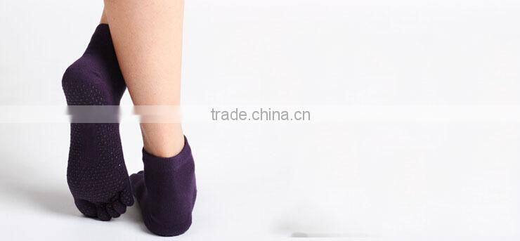 Sexy Hot Teen Girl Custom Made Socks Gray Anti Slip Yoga Pilates Toe Socks