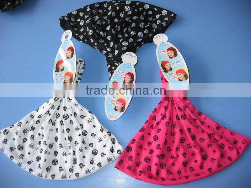 3 inch cotton headbands/silk/polyester fashion hairband 2014 Headband 3 in 1,multifunctional headwear,bandana,hairband