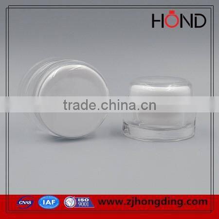 15g Round black compact powder case, double layer cosmetic compact powder box for solid perfume