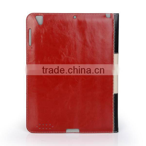 Colorful functional Leather Stand Case Cover For ipad 2/3/4
