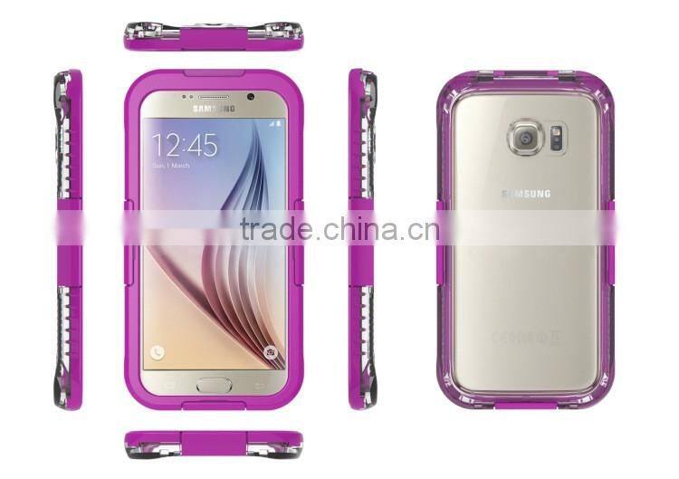 Popular Galaxy S6 Waterproof Case S6 Transparent Screen Protector, Heavy Duty Protective Carrying Cover Case for Galaxy S6