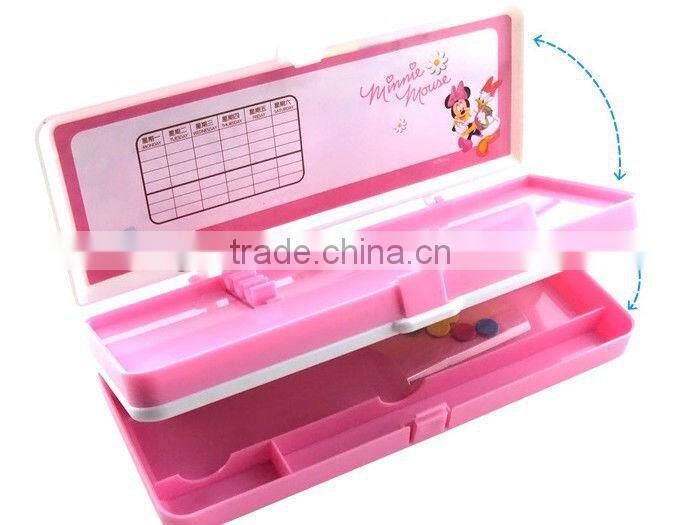 Pencil case with compartments/multi function pencil box/funny pencil caseHT8270