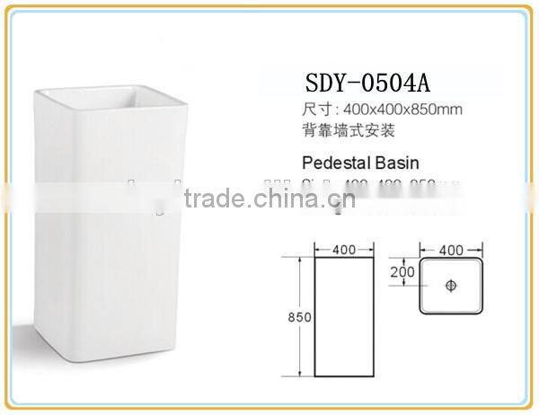 China new design popular ceramic wash basin one piece bathroom sink and countertop