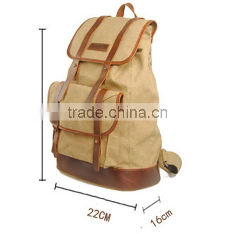 New stylish backpack vintage canvas school backpack hiking backpack