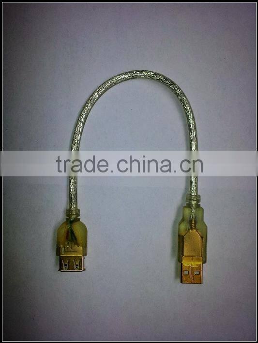 efficient 1ft transparent AM to AF usb2.0 cable extension cord